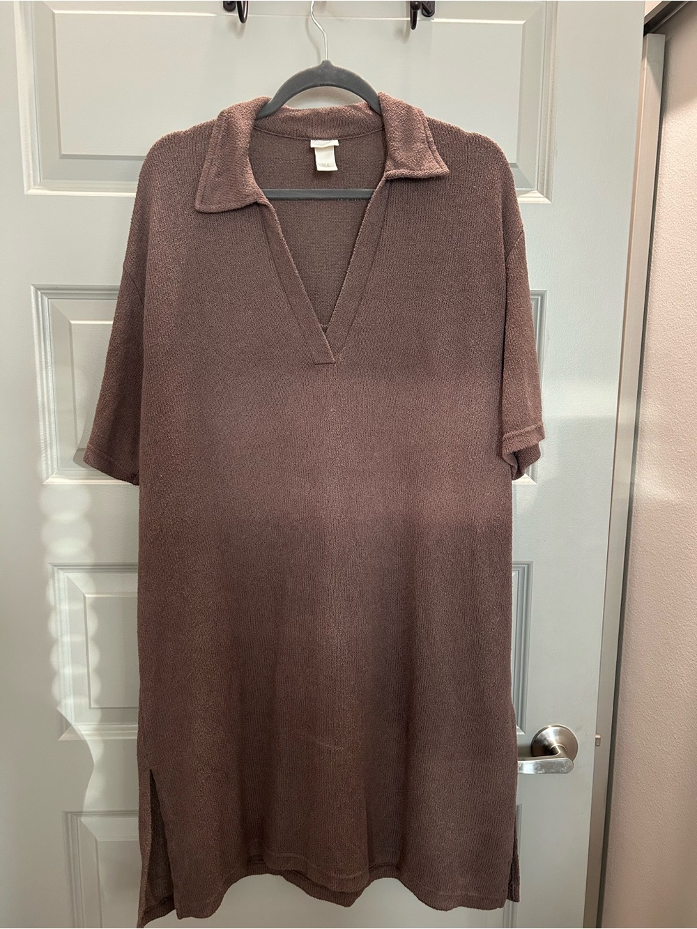 H&M Mauve Brown Size XL Polo Midi Dress
